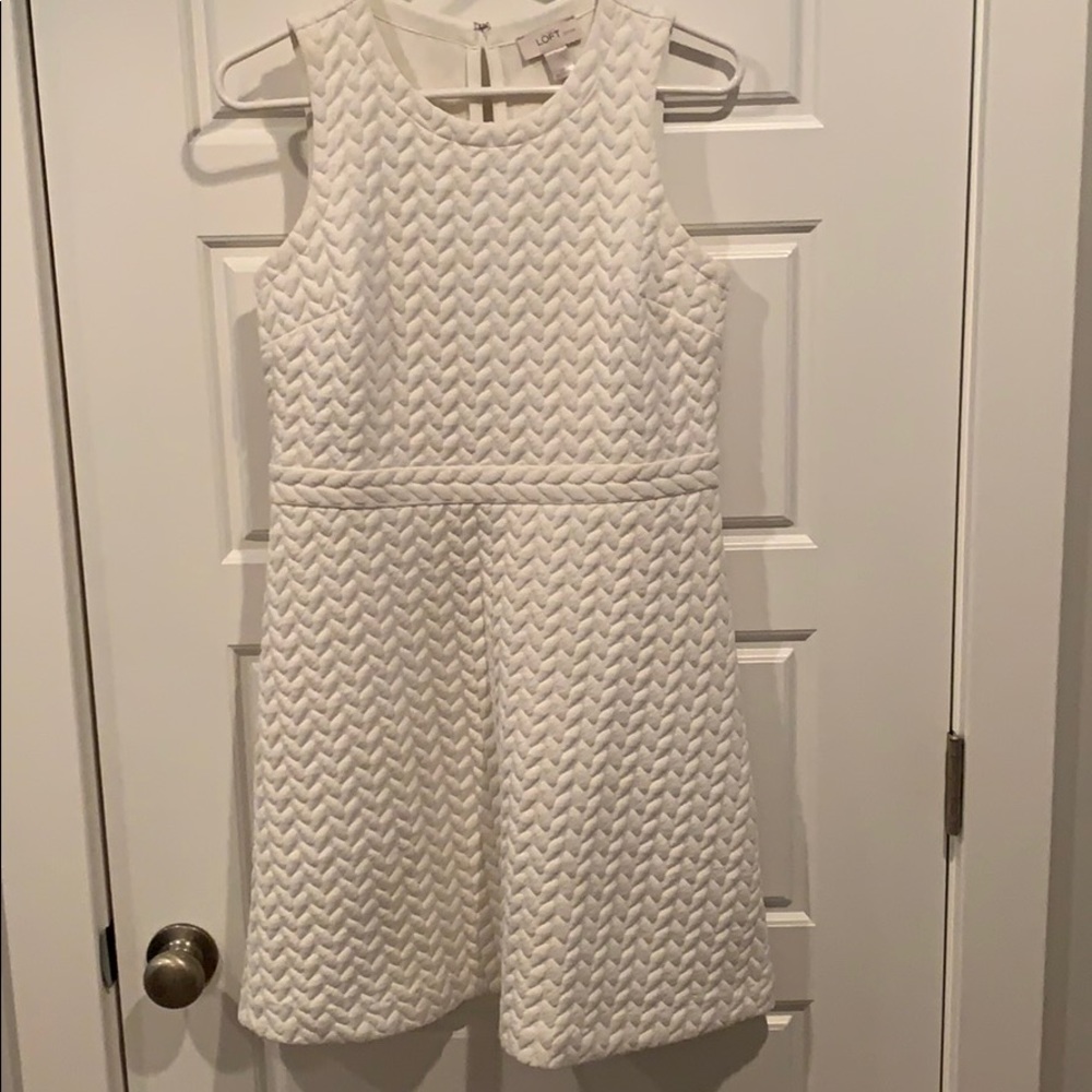 LOFT White Skater dress
